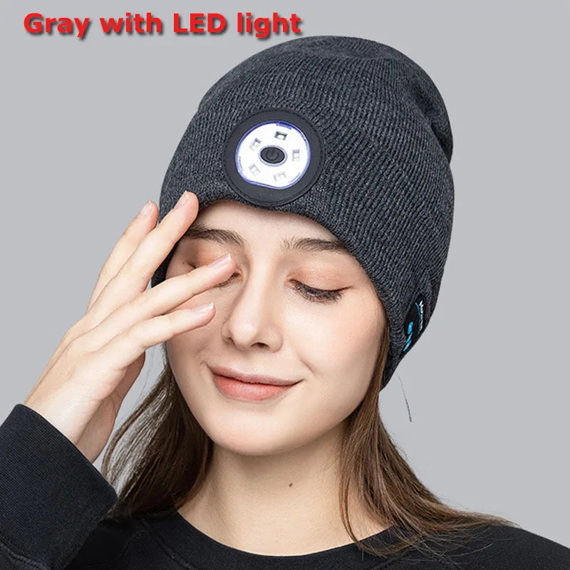 Rechargeable Bluetooth LED Beanie – Music & Hands-Free Calls - Buy One Get One Free 🔥