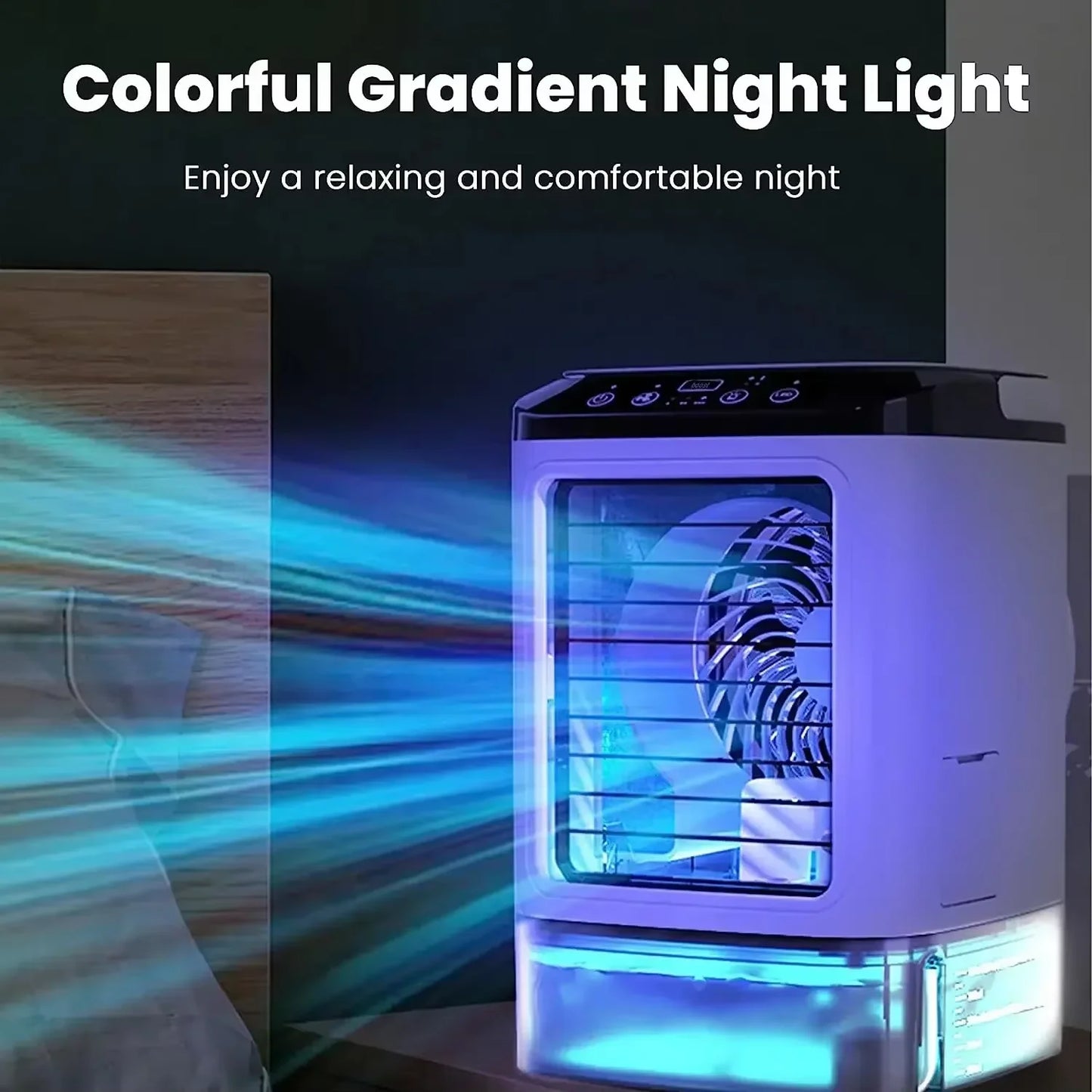 Air Conditioner Portable Fan Desktop Dual Spray Ultrasonic Atomization 3