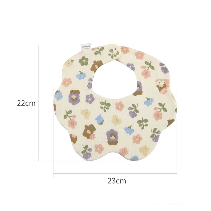 Baby Bibs Cotton Boys and Girls Bib Cute Print Newborn Burp Cloths - BOGO 🔥