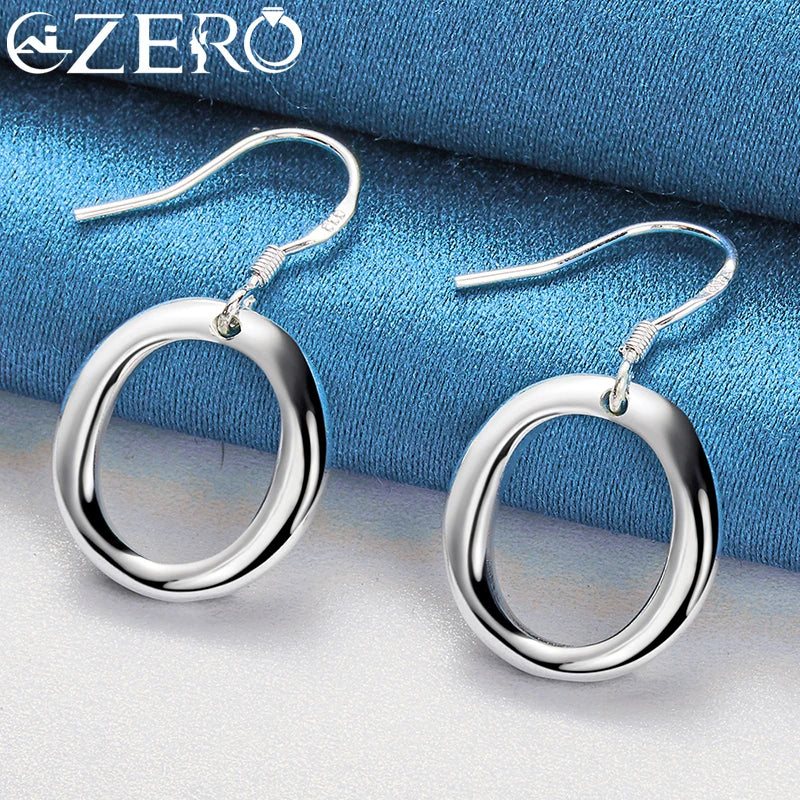 ALIZERO 925 Sterling Silver Round Circle Gift Jewelry 4Pcs Set - Buy One Get One free 🔥
