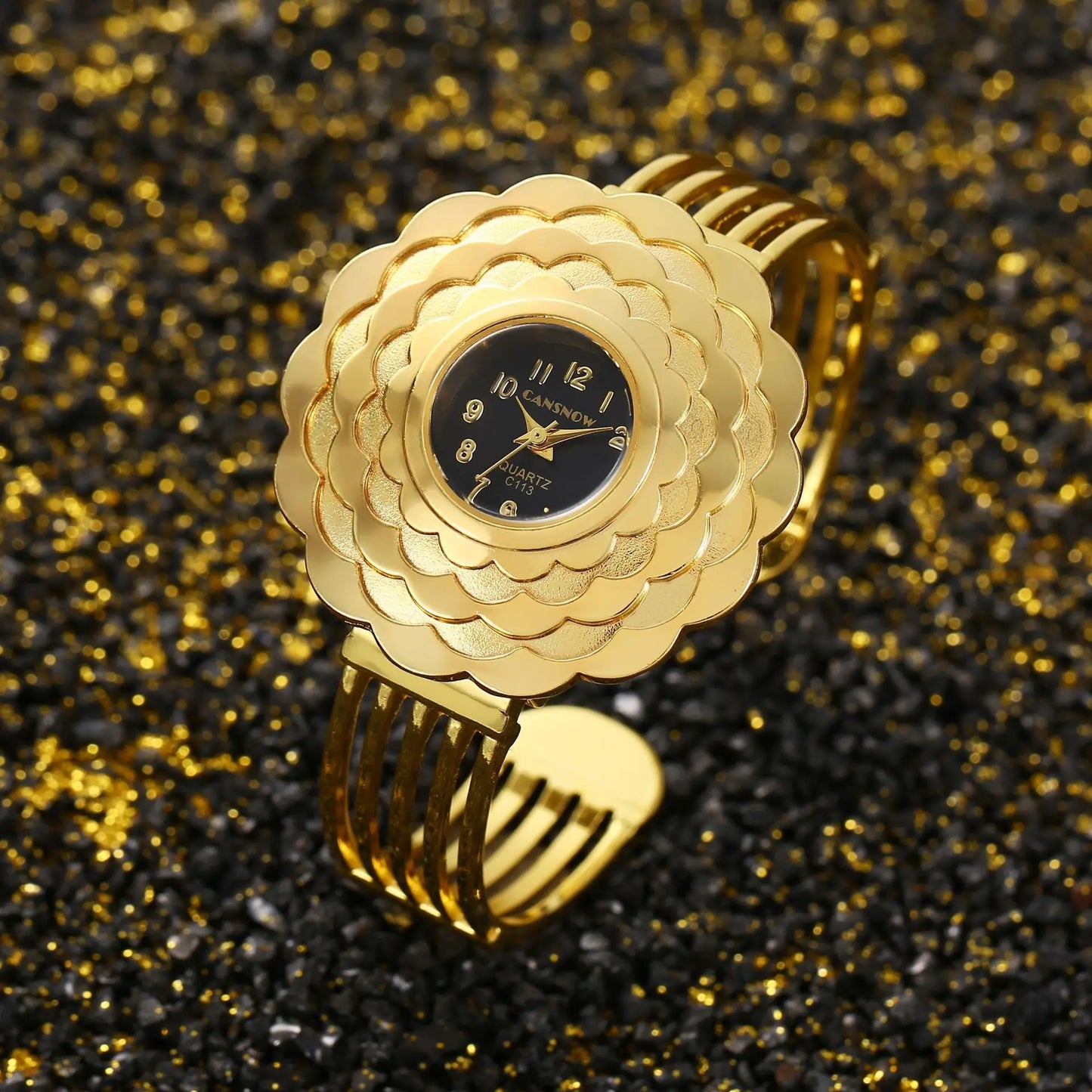 Diamond Flower Ladies Watch Stainless Steel Bracelet - Buy One Get One 🔥- while supplies last