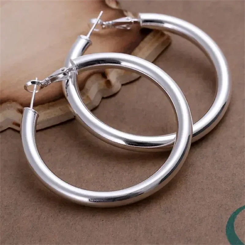 925 Sterling Silver Earrings 5CM Round Jewelryn- Buy One Get One Free 🔥