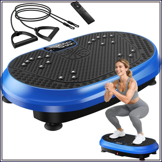 Vibration Plate Exercise Machine with Bluetooth, Remote &amp; Lymphatic Drainage Support