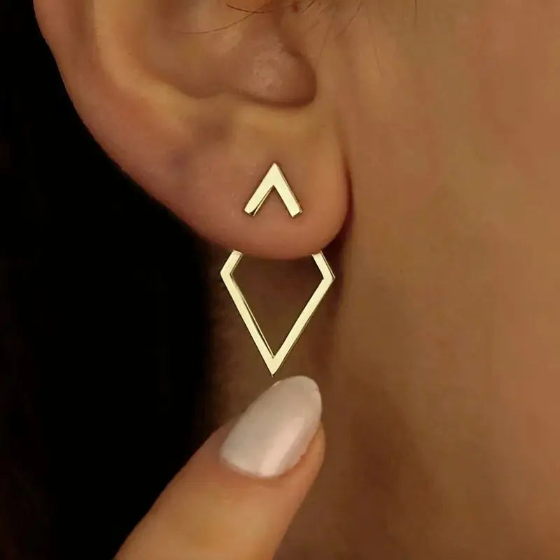 Minimalist Geometric Square Detachable Triangles Stud Earrings - BOGO Free 🔥