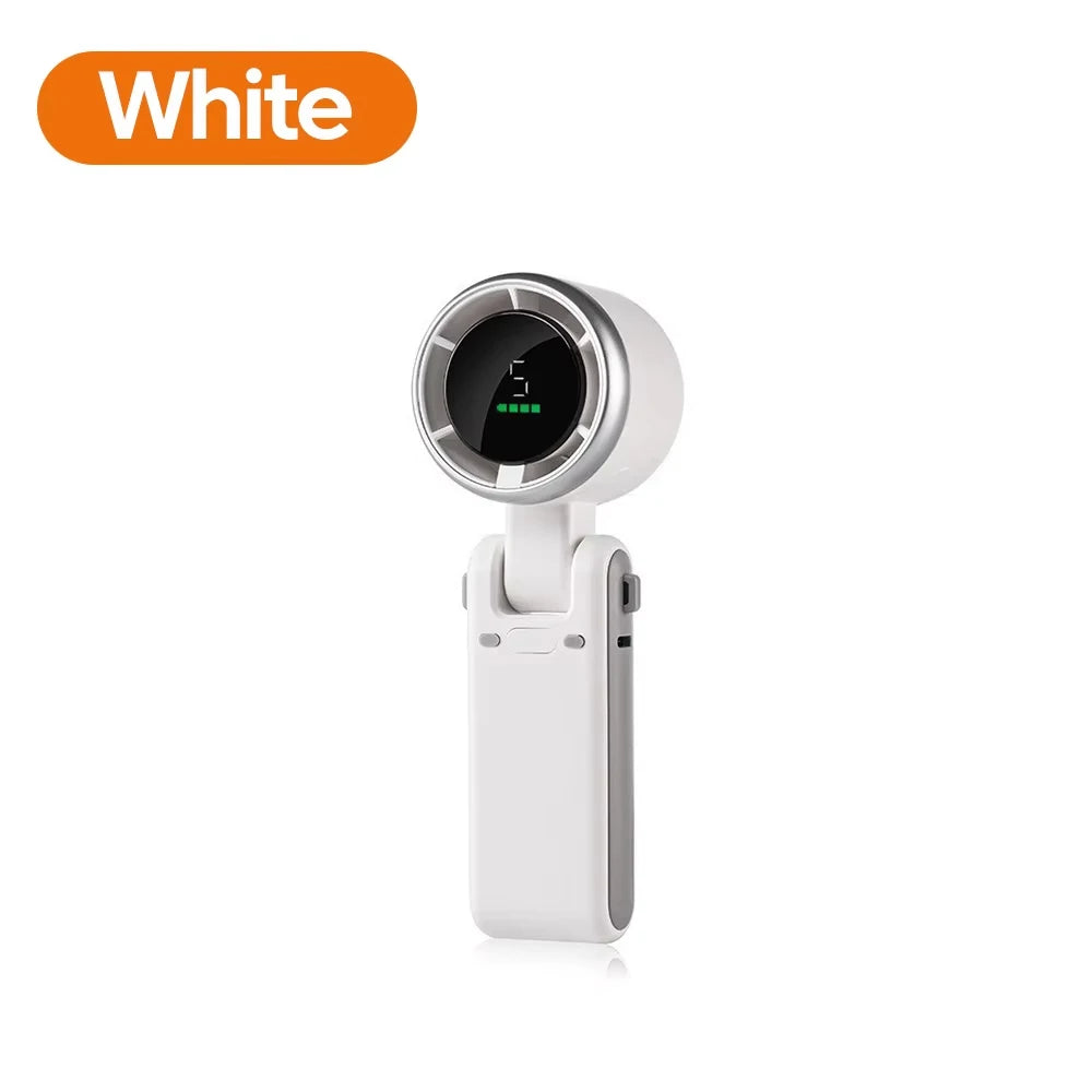 Handheld Folding Fan Type-C Charge Ports Portable