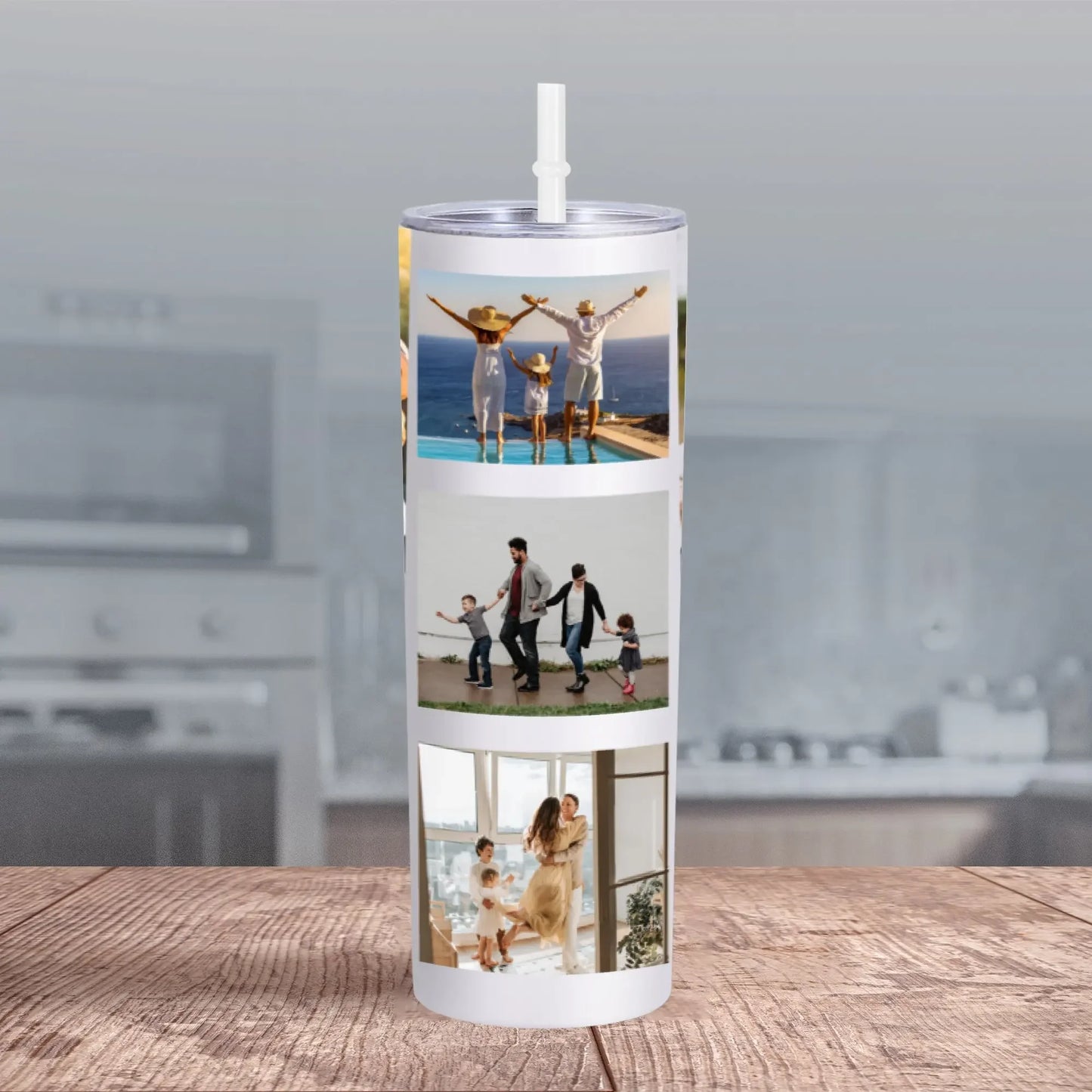 Personalized 5 Photo Thermos Cup Travel Cup