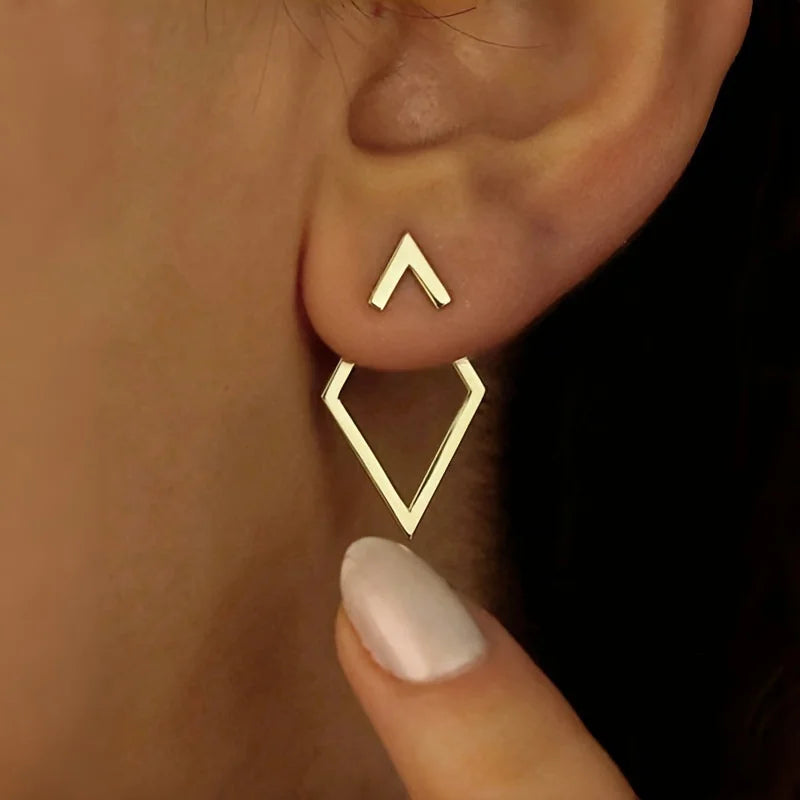 Minimalist Geometric Square Detachable Triangles Stud Earrings - BOGO Free 🔥