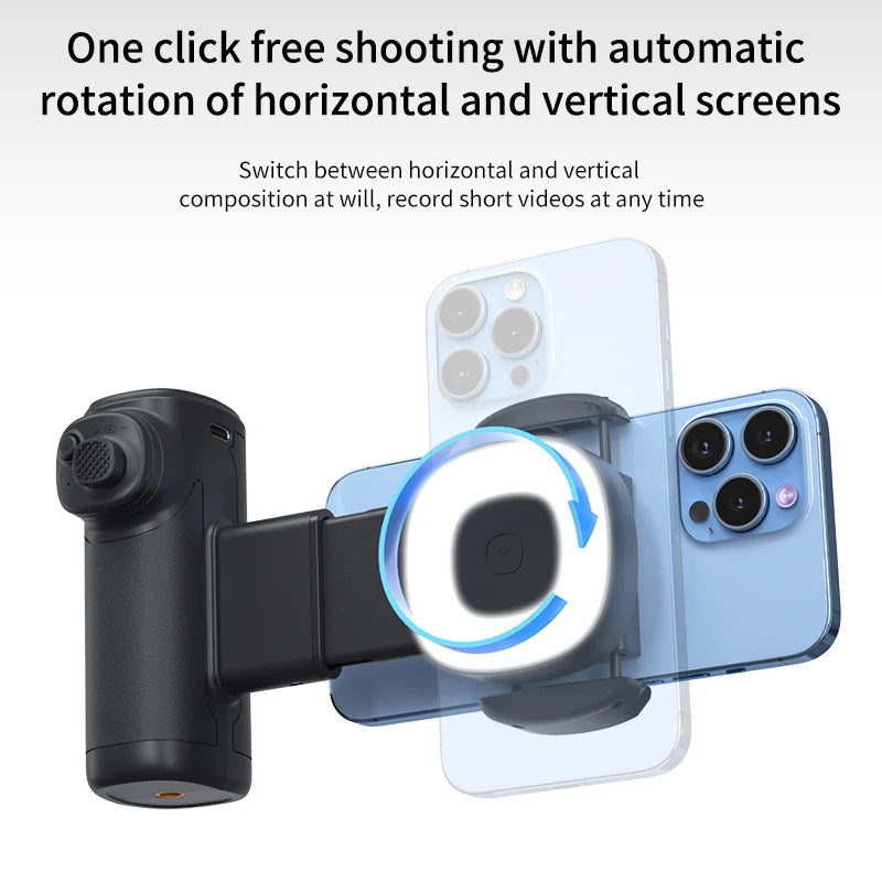 Bluetooth Selfie Light Phone Grip – Adjustable Angle LED Light for Photos, Videos &amp; Live Streaming