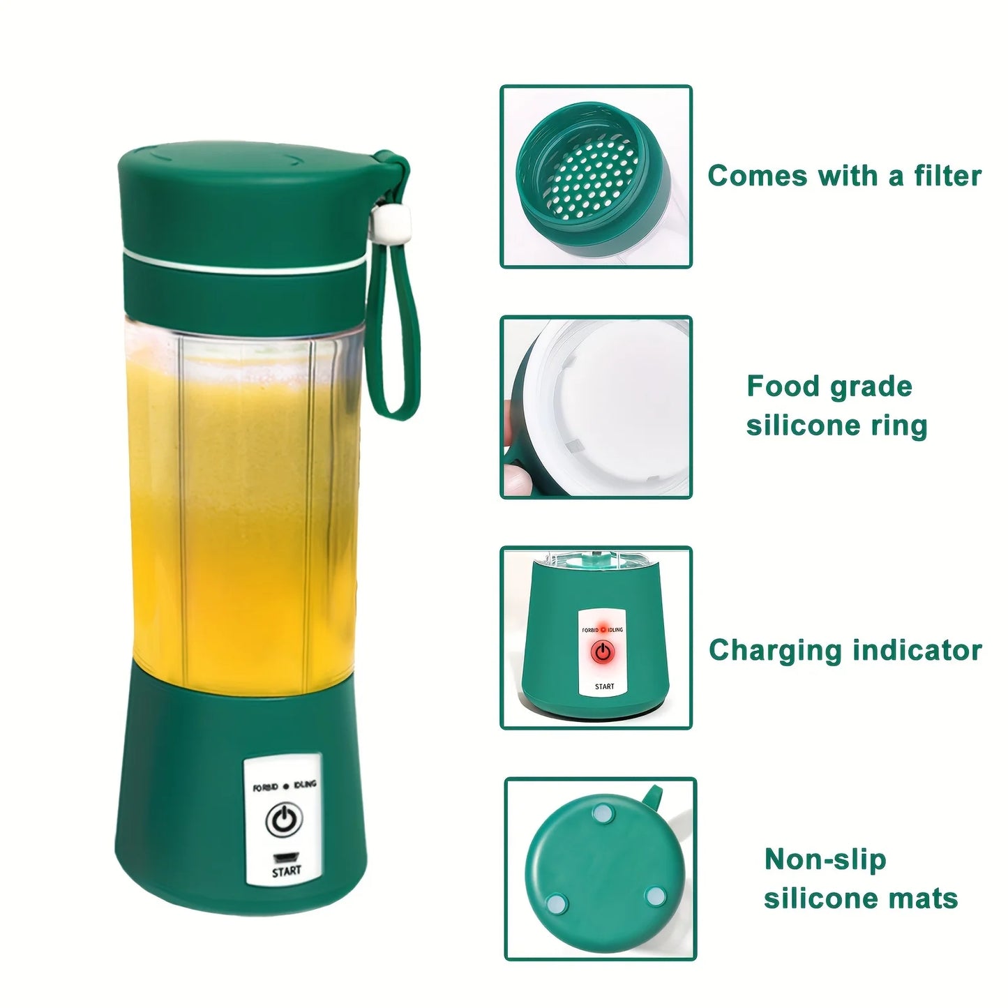 USB Portable Juicer, Blends lce Crush FoodProcessor