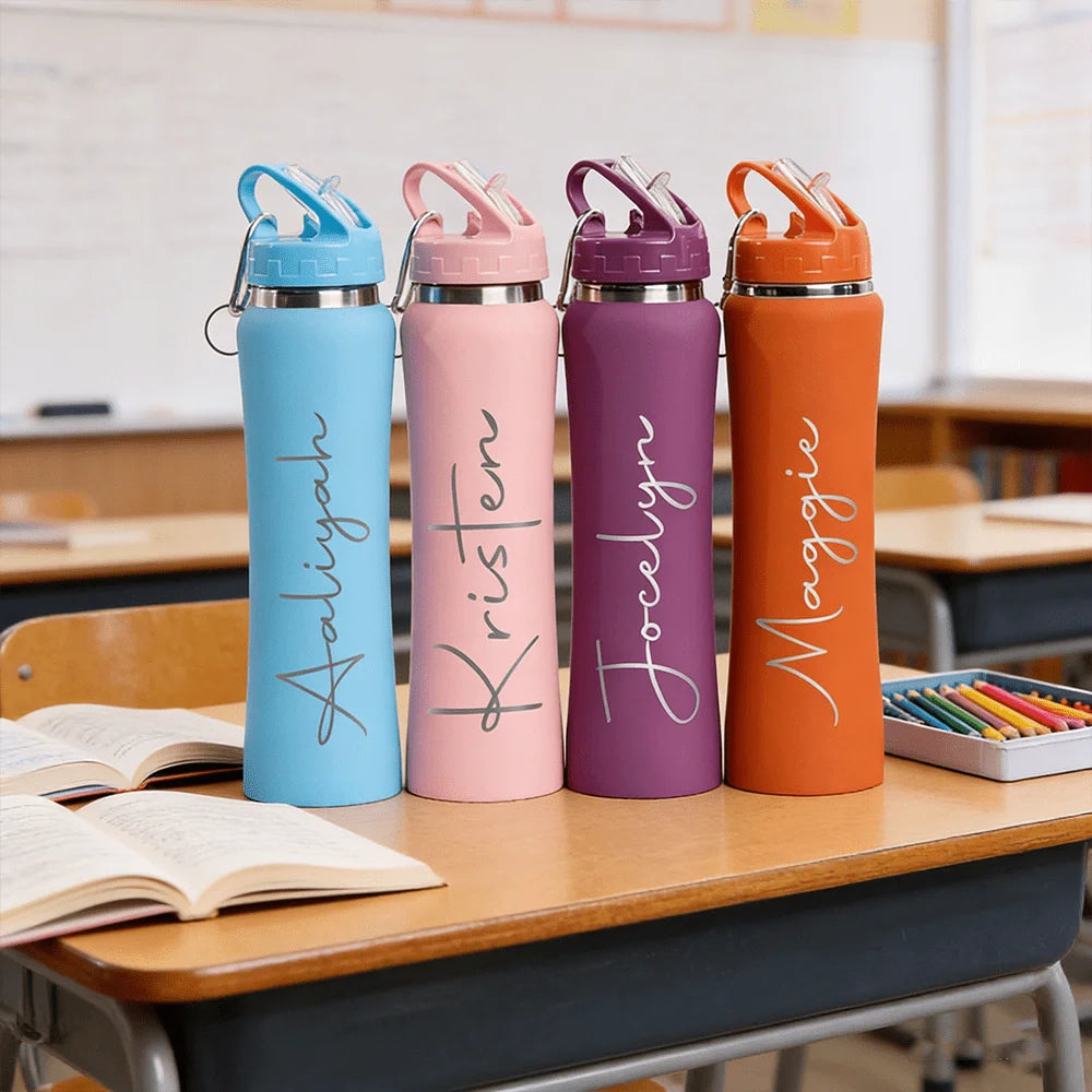 Name & Birth Month Stainless Steel Water Bottle