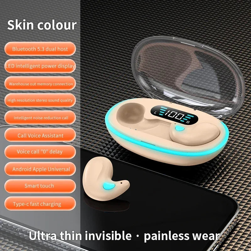 NEW Invisible Sleep Wireless Earphones IPX5 Waterproof