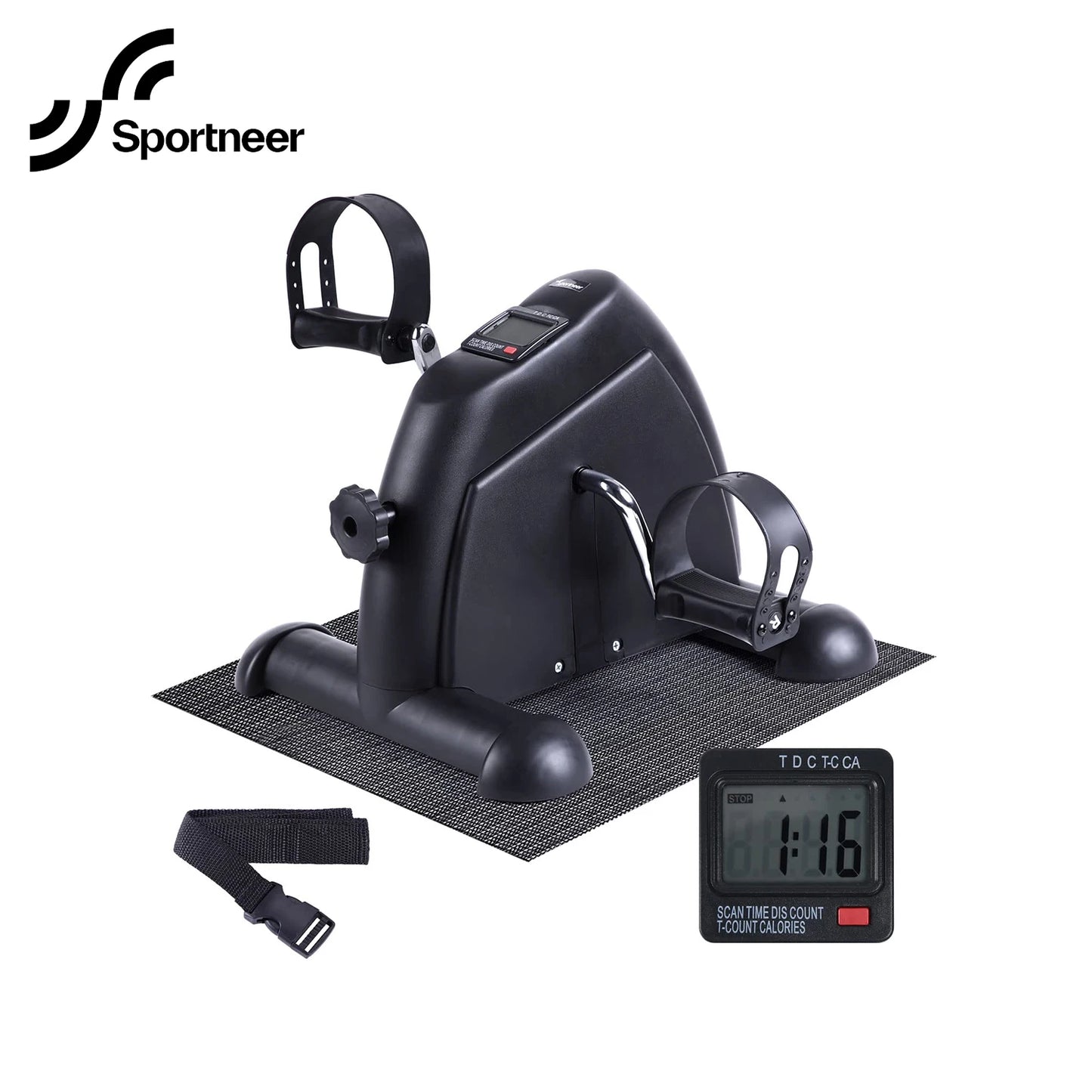 Portable Mini Exercise Bike with LCD Display and Anti-Skid Mat for Home Office