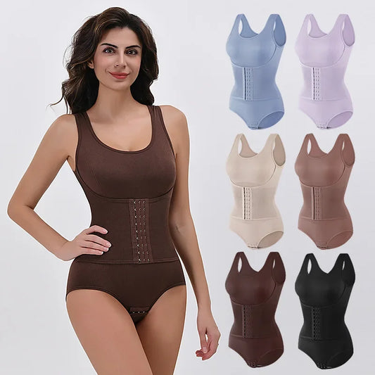 Double Breasted Tummy Control Body Shaper Postpartum Slimming Woman Waist Trainer