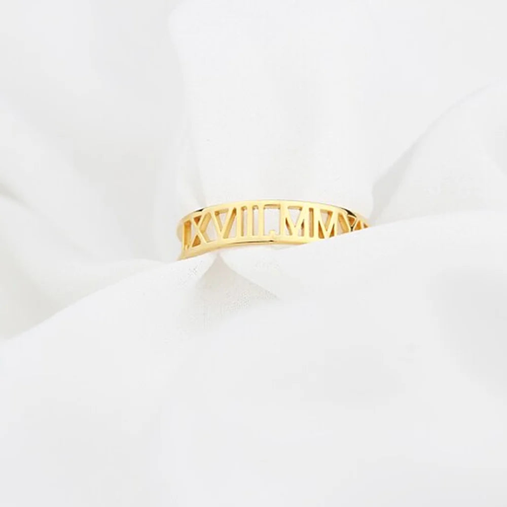 Women's Customized name  Ring  Stainless Steel Customized Jewelry Gift