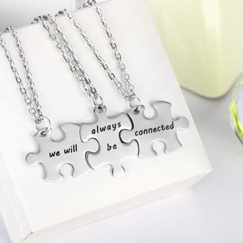 3PCS We Will Always Be Connected Necklace Set - Free Shipping