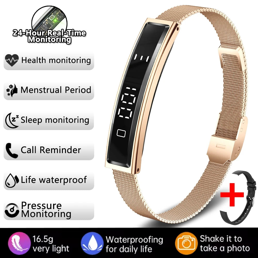 Women Smart Bracelet Sport Mode Fitness Tracker Heart Rate