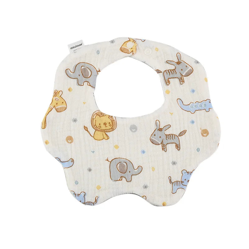 Baby Bibs Cotton Boys and Girls Bib Cute Print Newborn Burp Cloths - BOGO 🔥