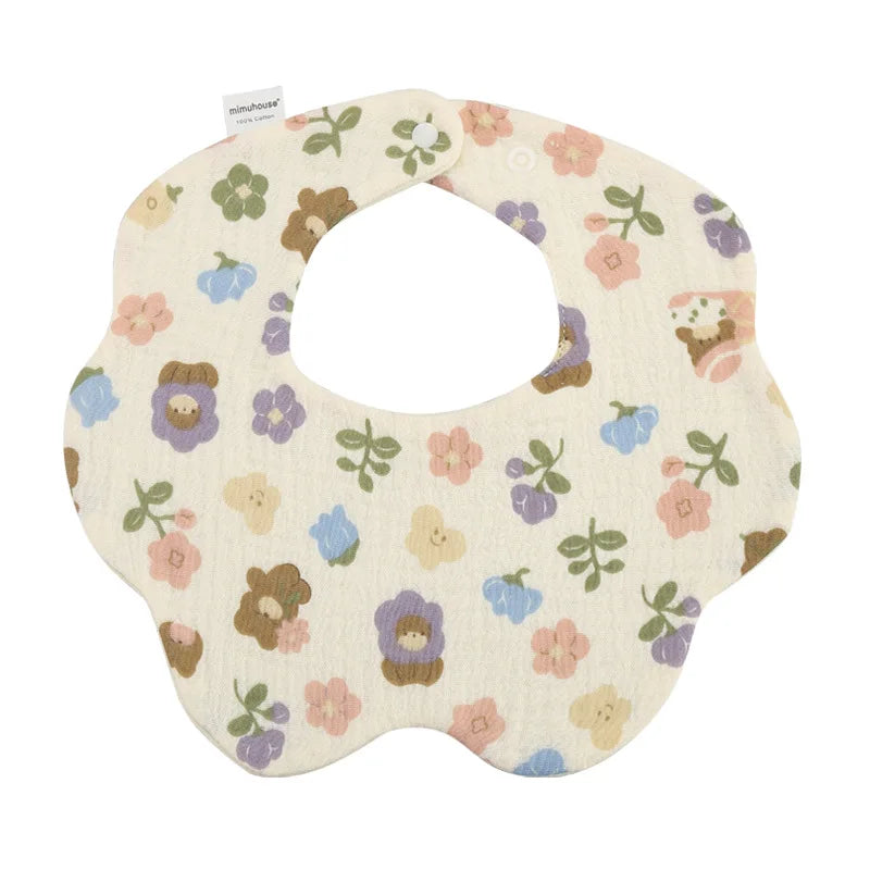 Baby Bibs Cotton Boys and Girls Bib Cute Print Newborn Burp Cloths - BOGO 🔥
