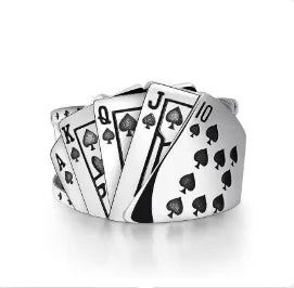 vintage open-ring unisex poker card-shaped Ring for men - Bogo 🔥