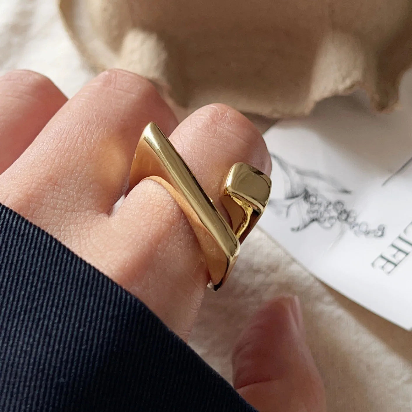 925 Sterling Silver Ring Adjustable Geometric Ring - Buy One Get One Free 🔥