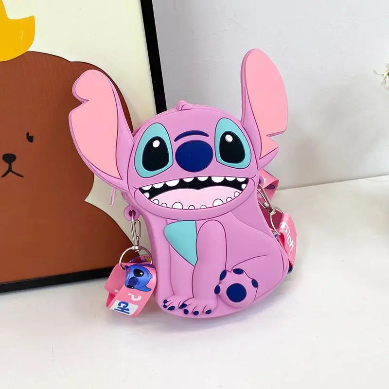 Shi Stitch cute girls silicone coin purse go out cartoon small shoulder bag - BOGO 🔥