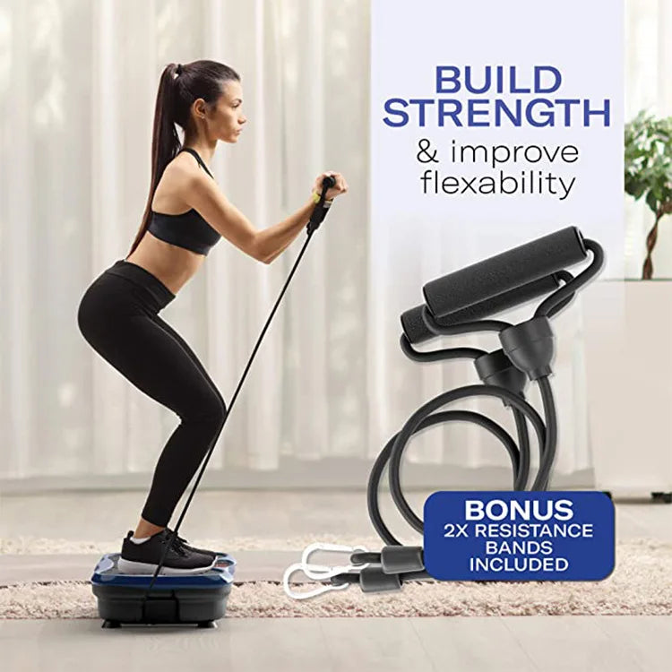 Vibration Plate Exercise Machine – Full Body Massage & Muscle Activation Platform with Waist Twister for Home Workout