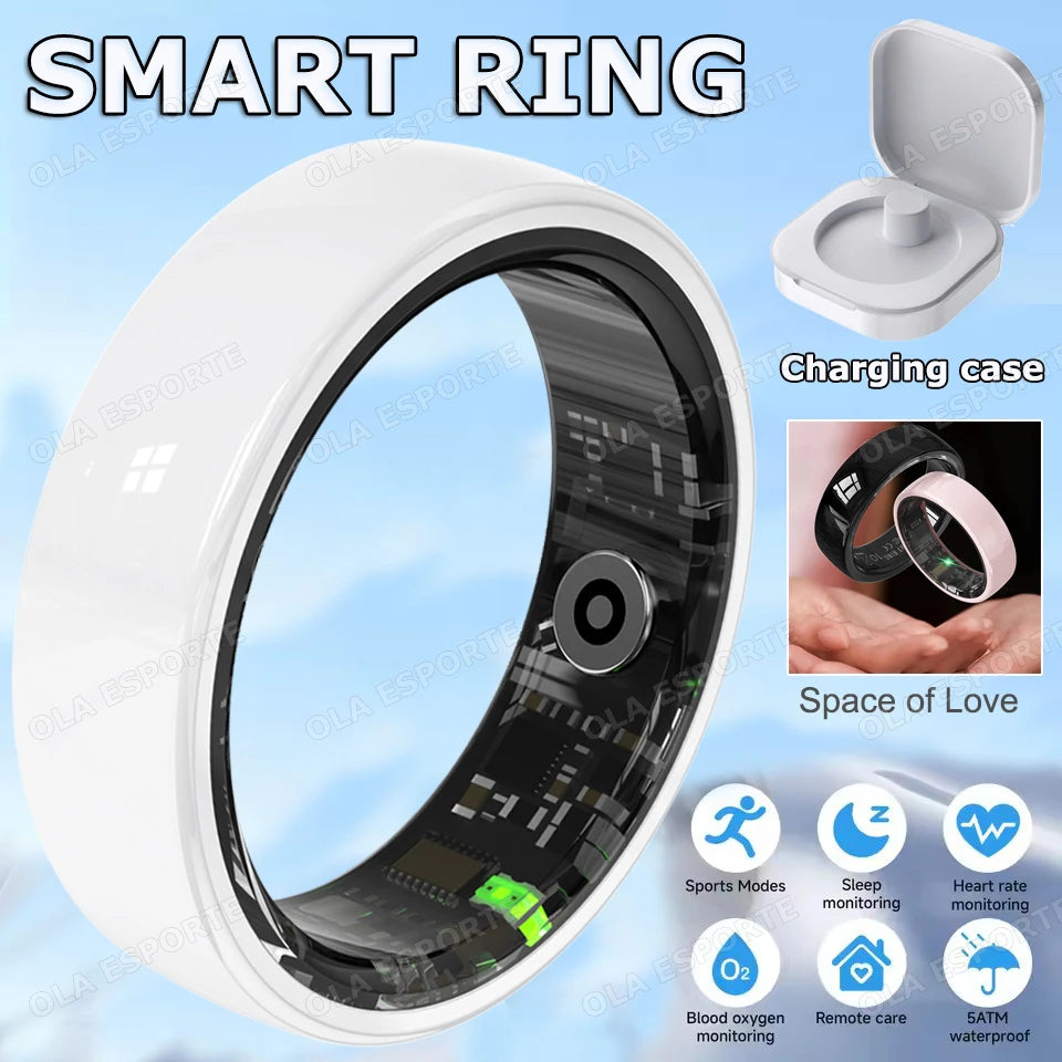 Smart Couple Rings – Health, Sleep &amp; Fitness Tracker Rings (5ATM Waterproof, QRing App)