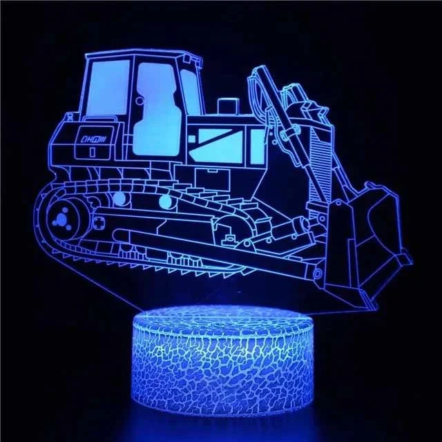 Car,Truck,Tractor,Excavator 3D Night Light LED Touch