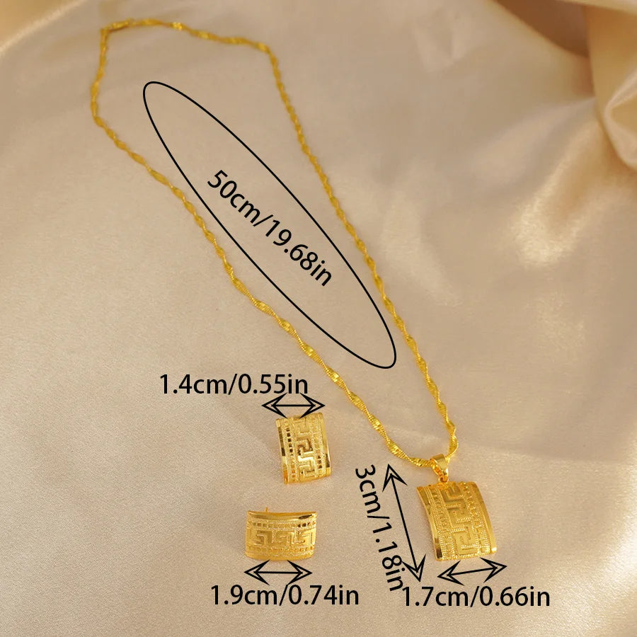 Ethiopian Jewelry Set Gold Eritrean Ethnic Style