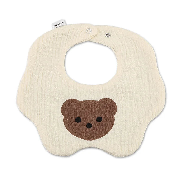 Baby Bibs Cotton Boys and Girls Bib Cute Print Newborn Burp Cloths - BOGO 🔥