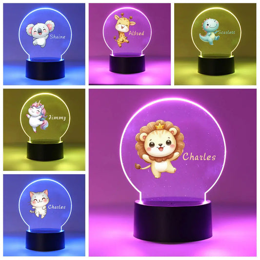Personalized Name 3D Visual Night Light Led Night Kids Room