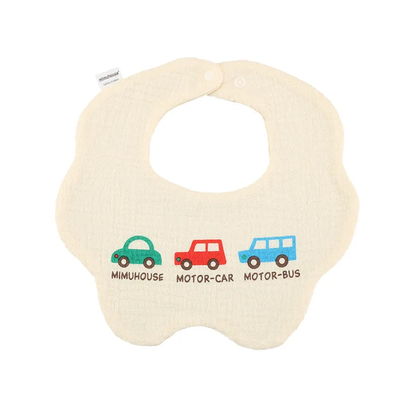 Baby Bibs Cotton Boys and Girls Bib Cute Print Newborn Burp Cloths - BOGO 🔥