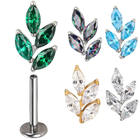 CZ Cartilage Tragus Earrings ear Lip Helix Studs Tongue