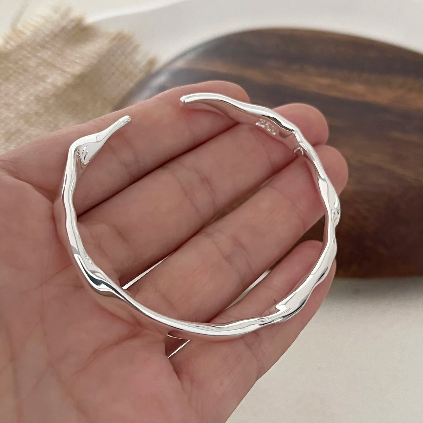 100% Solid 925 Sterling Silver Metal Bracelet  Buy one Get One FrEE🔥