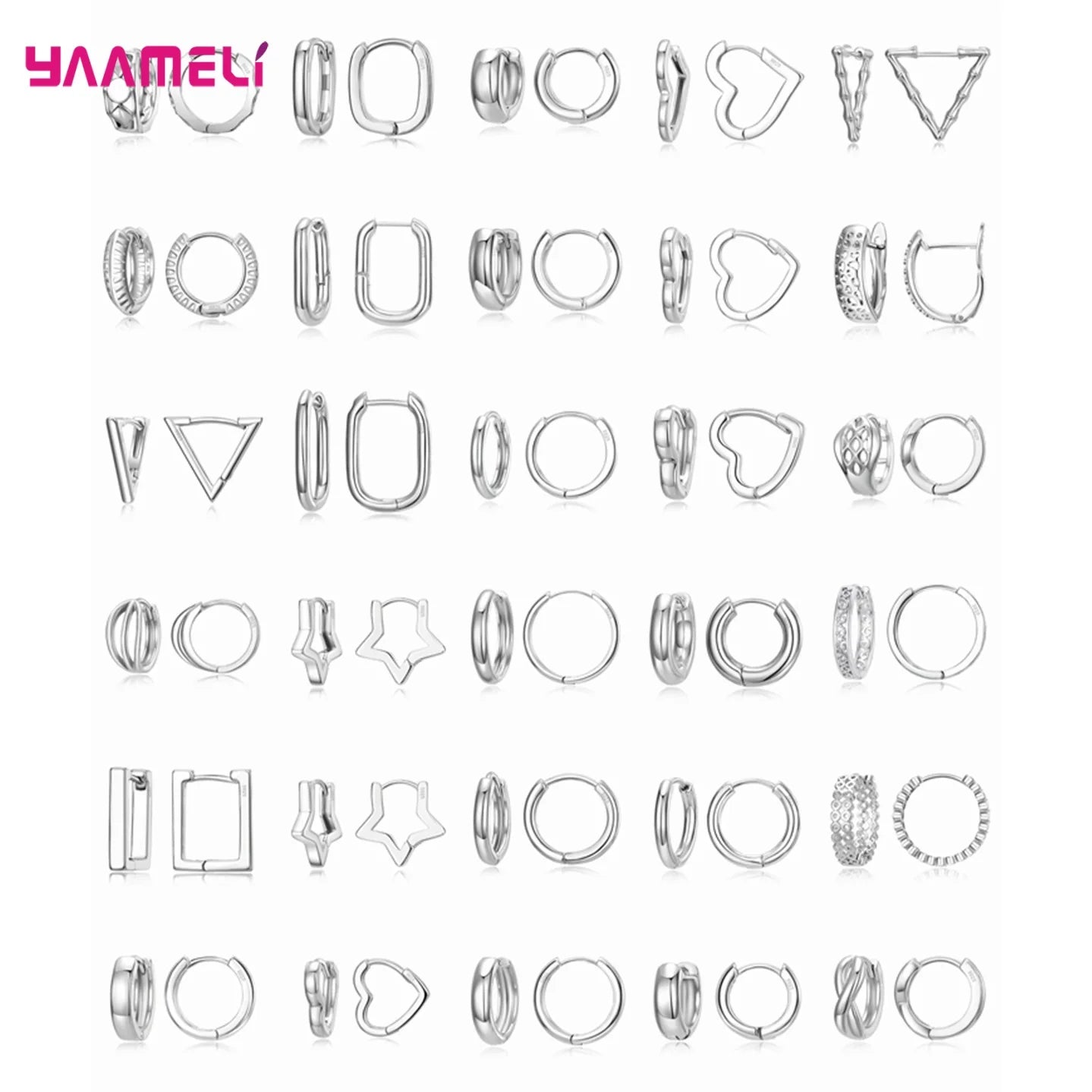 Pure 925 Sterling Silver Jewelry Earrings Gift Girls Women - Buy One Get one Free 🔥