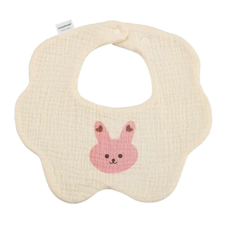Baby Bibs Cotton Boys and Girls Bib Cute Print Newborn Burp Cloths - BOGO 🔥