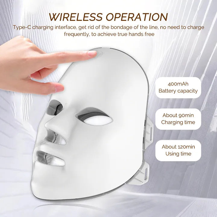 Rechargeable Facial LED Beauty Mask Skin Rejuvenation