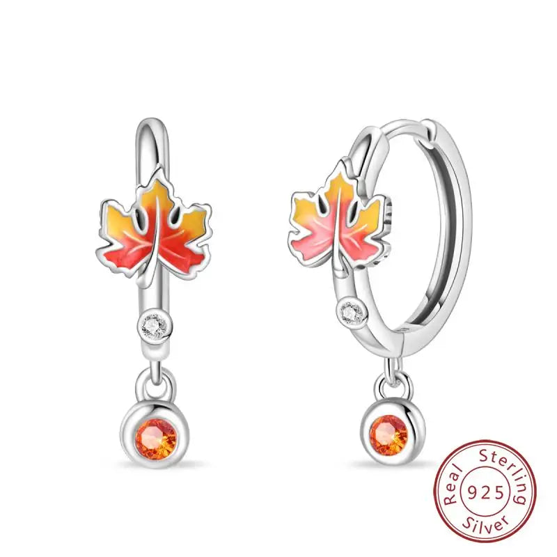925 Sterling Silver Earrings Charm Simple Shiny Zirconia - Buy One Get