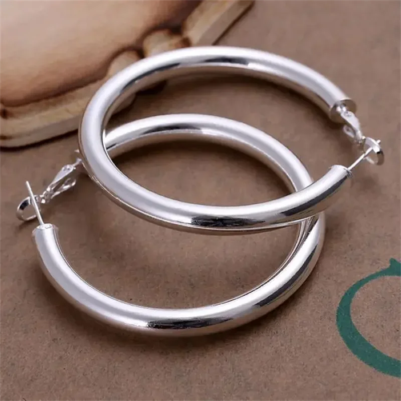925 Sterling Silver Earrings 5CM Round Jewelryn- Buy One Get One Free 🔥