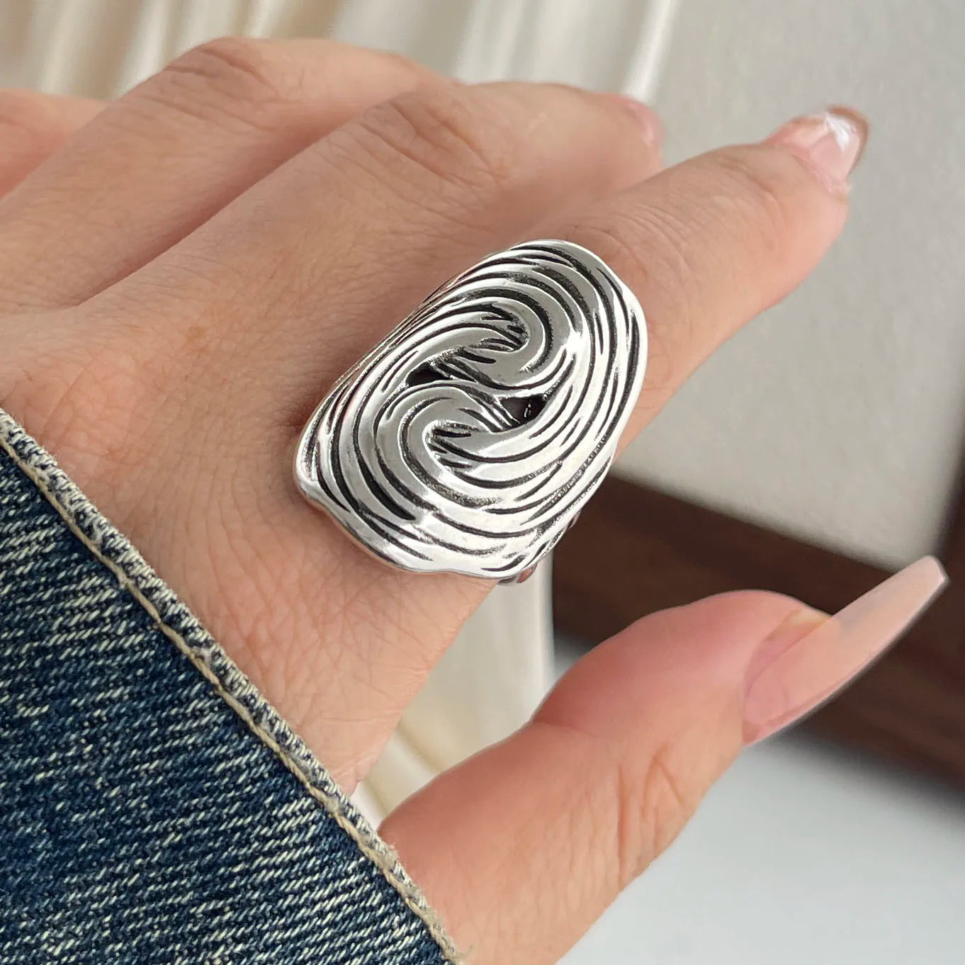 925 Silver Minimalist Handmade Simple Round Strip Ring - BOGO Free 🔥