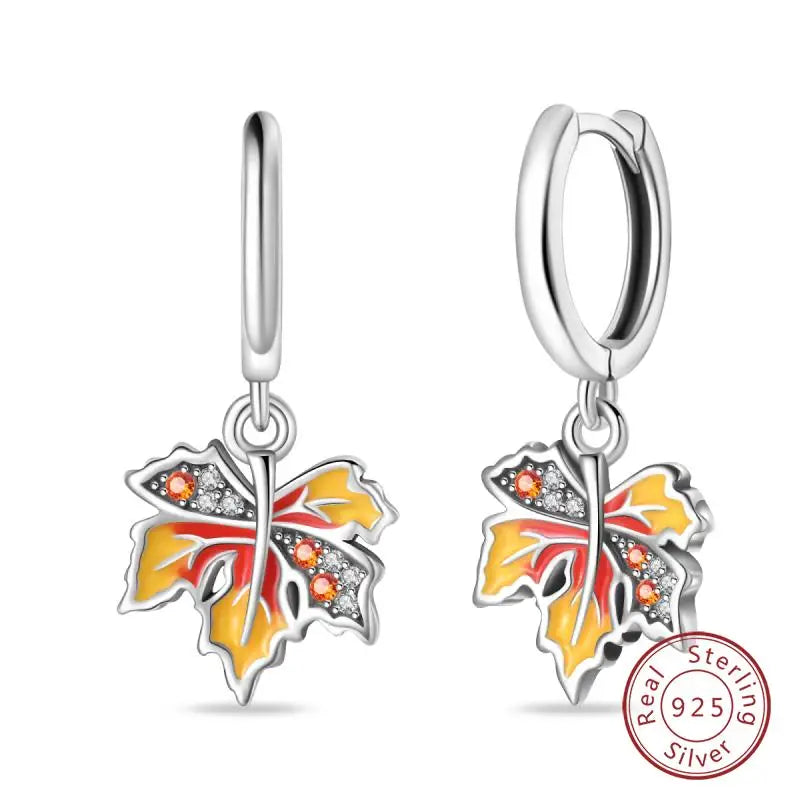 925 Sterling Silver Earrings Charm Simple Shiny Zirconia - Buy One Get