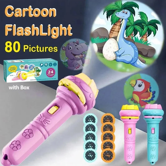 Projection Flashlight 80 Patterns Creative Flashlight Toy Projector - Buy One Get 2 Free🔥🔥