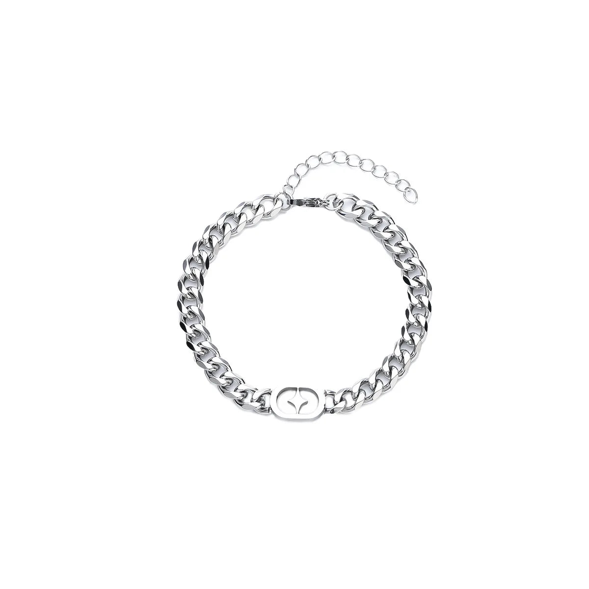 Stainless Steel Titanium Bracelet, Cuban Link Chain Bracelet