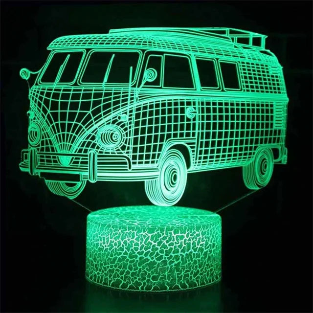 Car,Truck,Tractor,Excavator 3D Night Light LED Touch