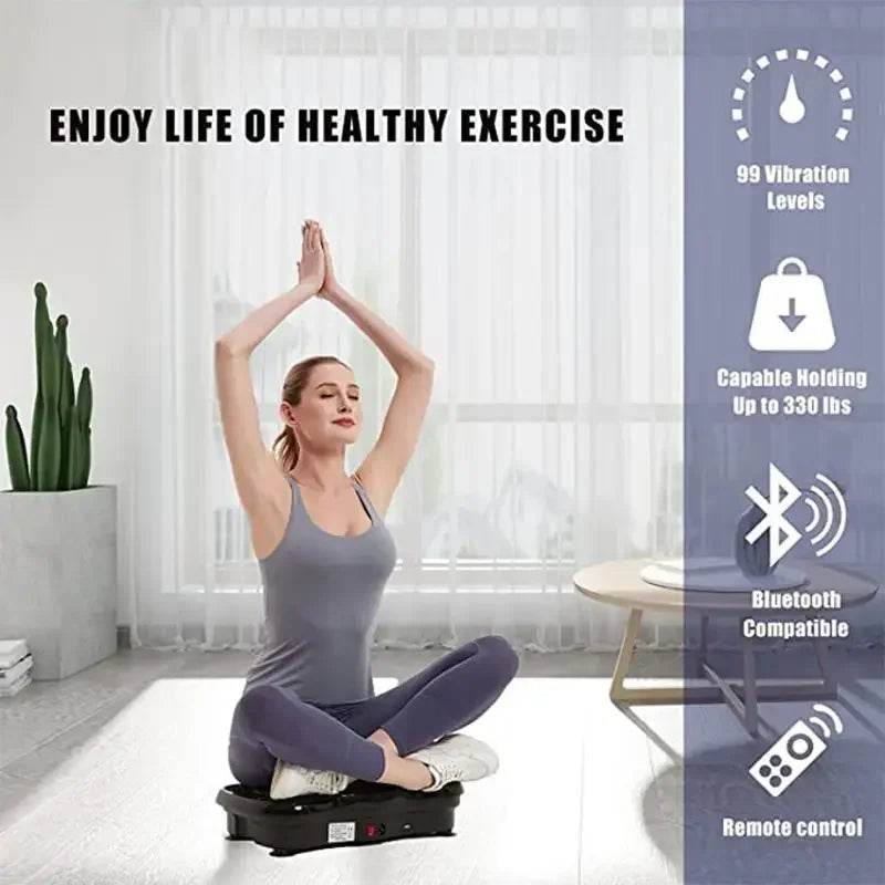 Vibration Plate Exercise Machine – Full Body Massage & Muscle Activation Platform with Waist Twister for Home Workout