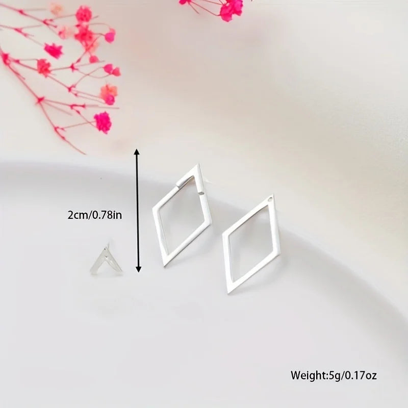 Minimalist Geometric Square Detachable Triangles Stud Earrings - BOGO Free 🔥