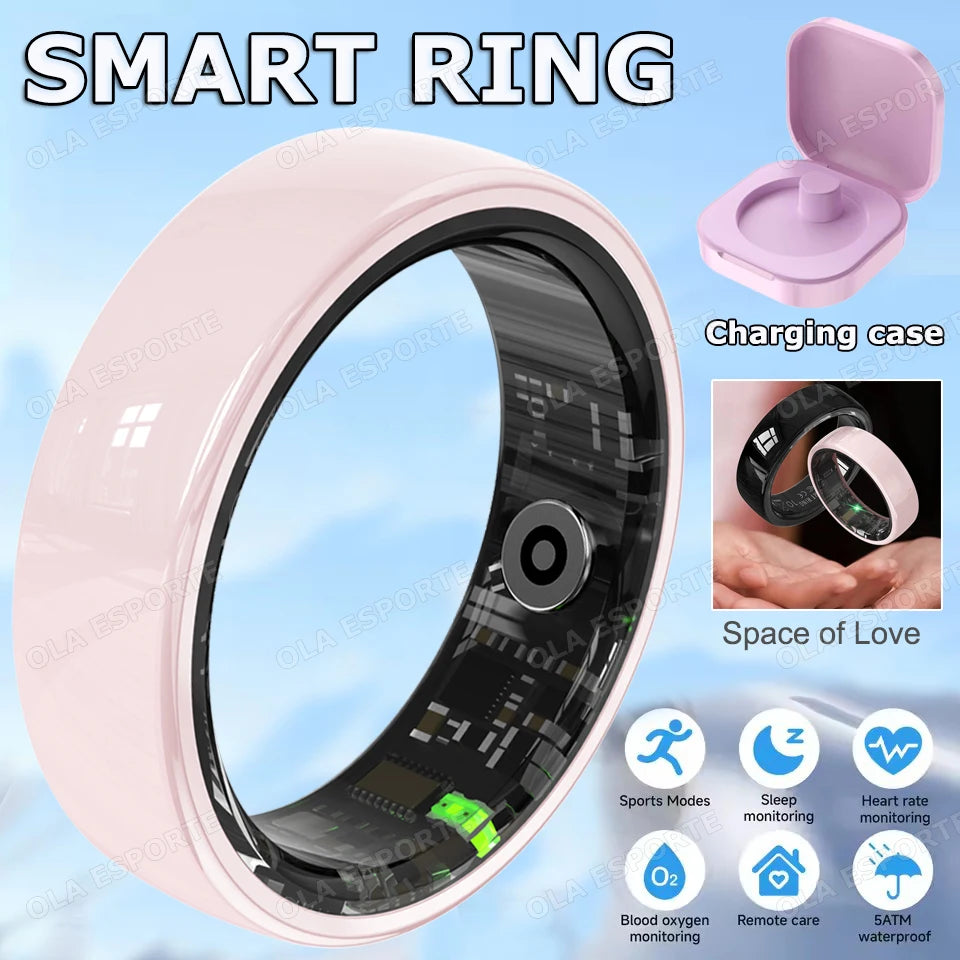 Smart Couple Rings – Health, Sleep &amp; Fitness Tracker Rings (5ATM Waterproof, QRing App)