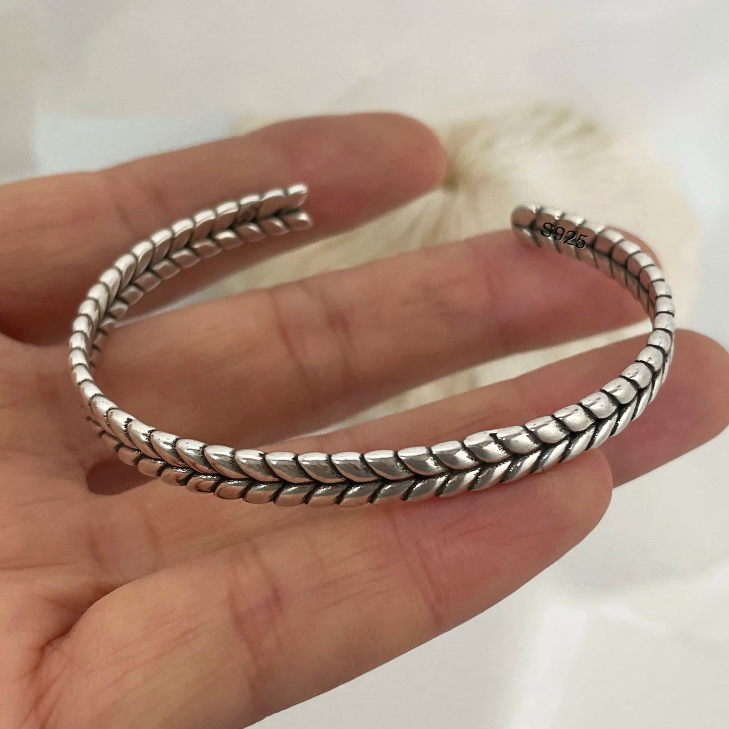 100% Solid 925 Sterling Silver Metal Bracelet  Buy one Get One FrEE🔥