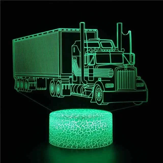 Car,Truck,Tractor,Excavator 3D Night Light LED Touch