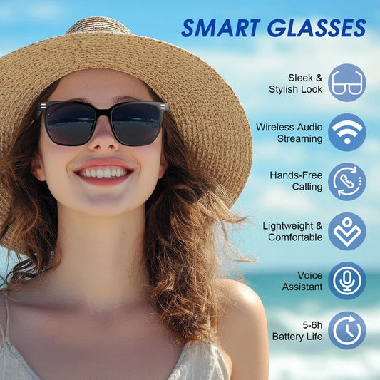 Smart Glasses Bluetooth Anti Blue Photochromic